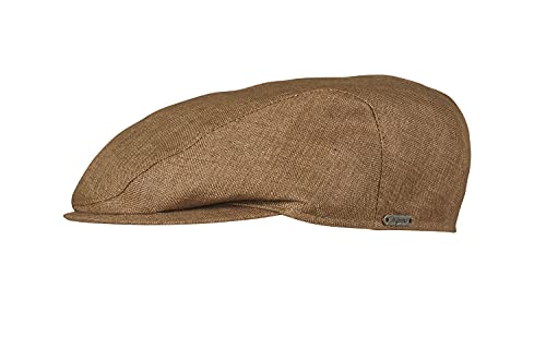 Wigens Summer Ivy 100% Hopsack Linen Cap (60, Light Brown)
